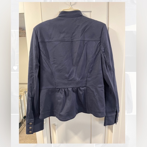 INC International Concepts Navy Blue Long Sleeve Blazer - Hook & Eye Closure - Picture 5 of 9